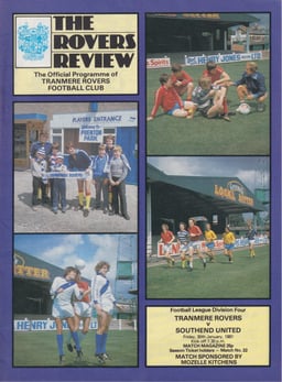 Tranmere Rovers v AFC Bournemouth Match Programme 1981-02-06